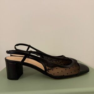 J. Crew Millie Swiss Dot Slingback pump